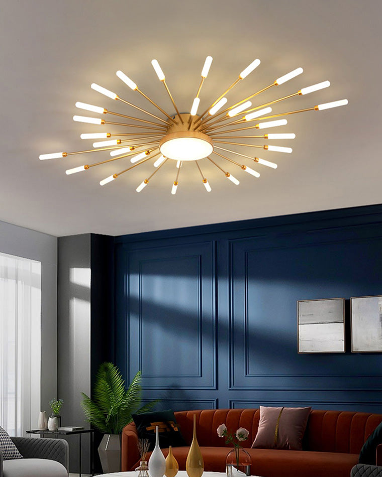 WOMO Firework Sunburst Flush Mount Ceiling Light-WM1001