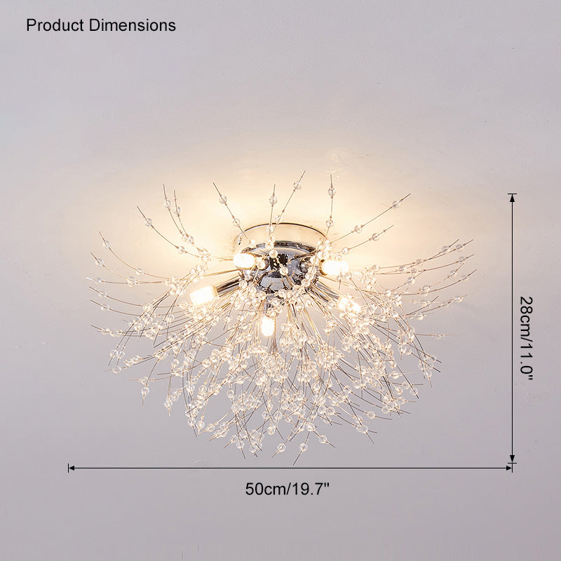 WOMO Dandelion Crystal Flush Mount Ceiling Light-WM1014