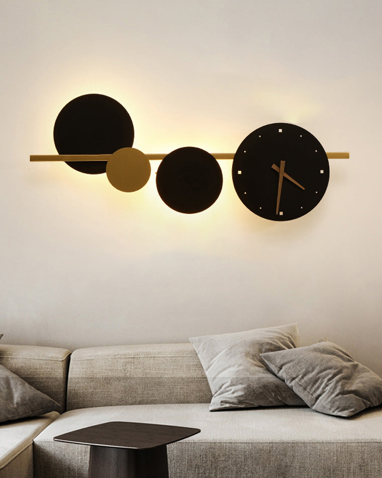 WOMO  Sculptural Wall Clock with Led Light-WM6087