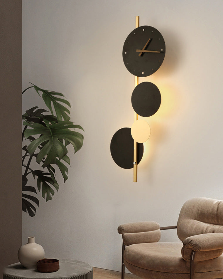 WOMO  Sculptural Wall Clock with Led Light-WM6087