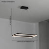 WOMO Black Tiered Rectangular Chandelier-WM2120 thumbnail