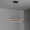 WOMO Black Tiered Rectangular Chandelier-WM2120 thumbnail
