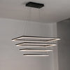 WOMO Black Tiered Rectangular Chandelier-WM2120 thumbnail
