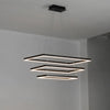 WOMO Black Tiered Rectangular Chandelier-WM2120 thumbnail