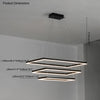 WOMO Black Tiered Rectangular Chandelier-WM2120 thumbnail