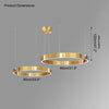 WOMO Black/Gold Ring Led Chandelier-WM2009 thumbnail