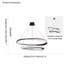WOMO Möbius Circular LED Chandelier-WM2128 thumbnail