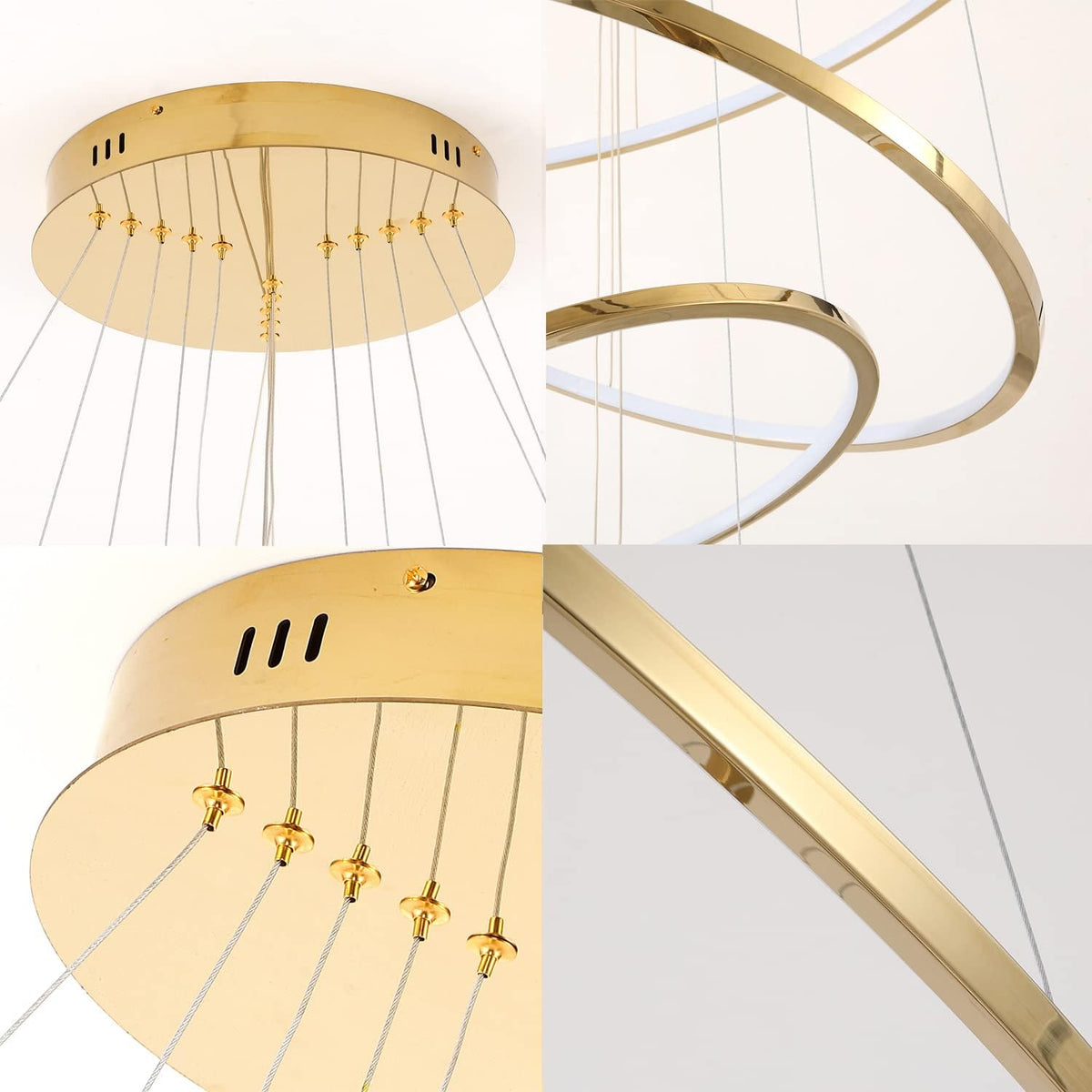WOMO Tiered Ring LED Foyer Chandelier-WM2160