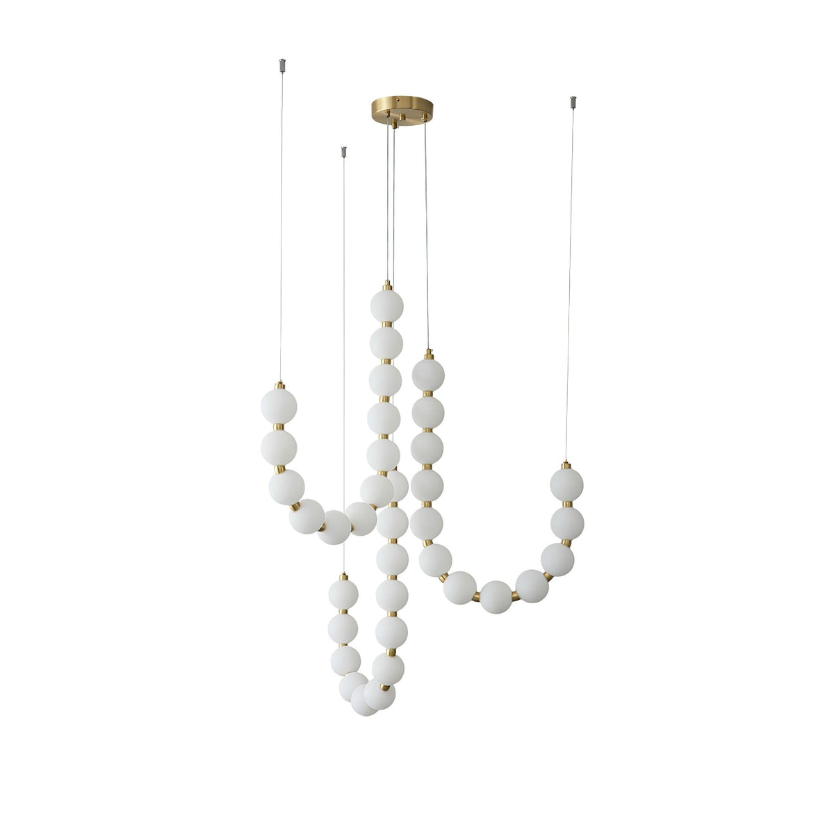 WOMO Frosted Glass Bead Pendant Chandelier - WM2102e