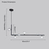 WOMO Linear Glass Globe Chandelier-WM2090 thumbnail