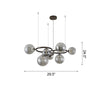 WOMO Colored Glass Ball Chandelier-WM2253 thumbnail