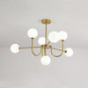 WOMO Glass Globe Brass Arm Chandelier-WM2255 thumbnail