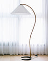 WOMO Pleated Gooseneck Floor Lamp-WM7013 thumbnail