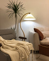 WOMO Pleated Gooseneck Floor Lamp-WM7013 thumbnail