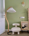 WOMO Pleated Gooseneck Floor Lamp-WM7013 thumbnail