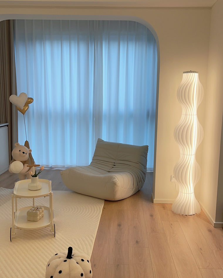 WOMO Wavy Column Floor Lamp with Hue Dimmer-WM7074