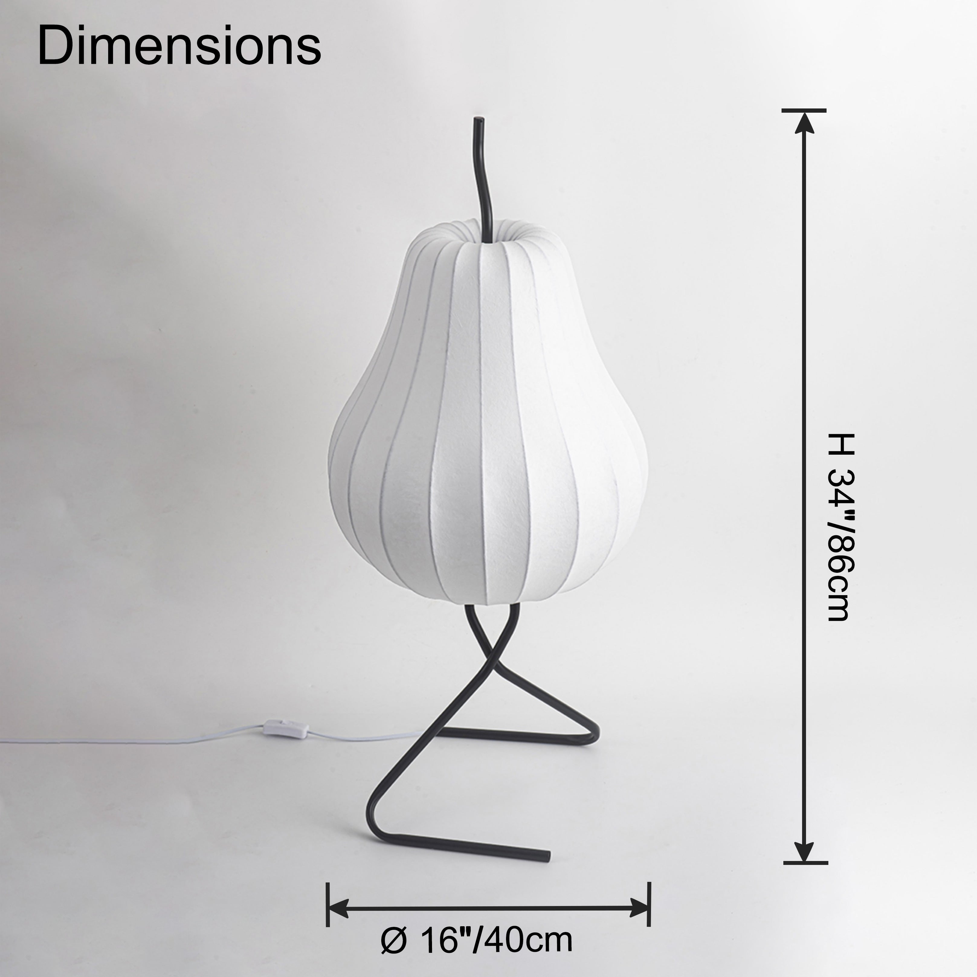 WOMO Pear Lantern Silk Floor Lamp-WM7126