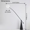 WOMO Glass Globe Cantilever Floor Lamp-WM7129 thumbnail