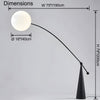 WOMO Glass Globe Cantilever Floor Lamp-WM7129 thumbnail