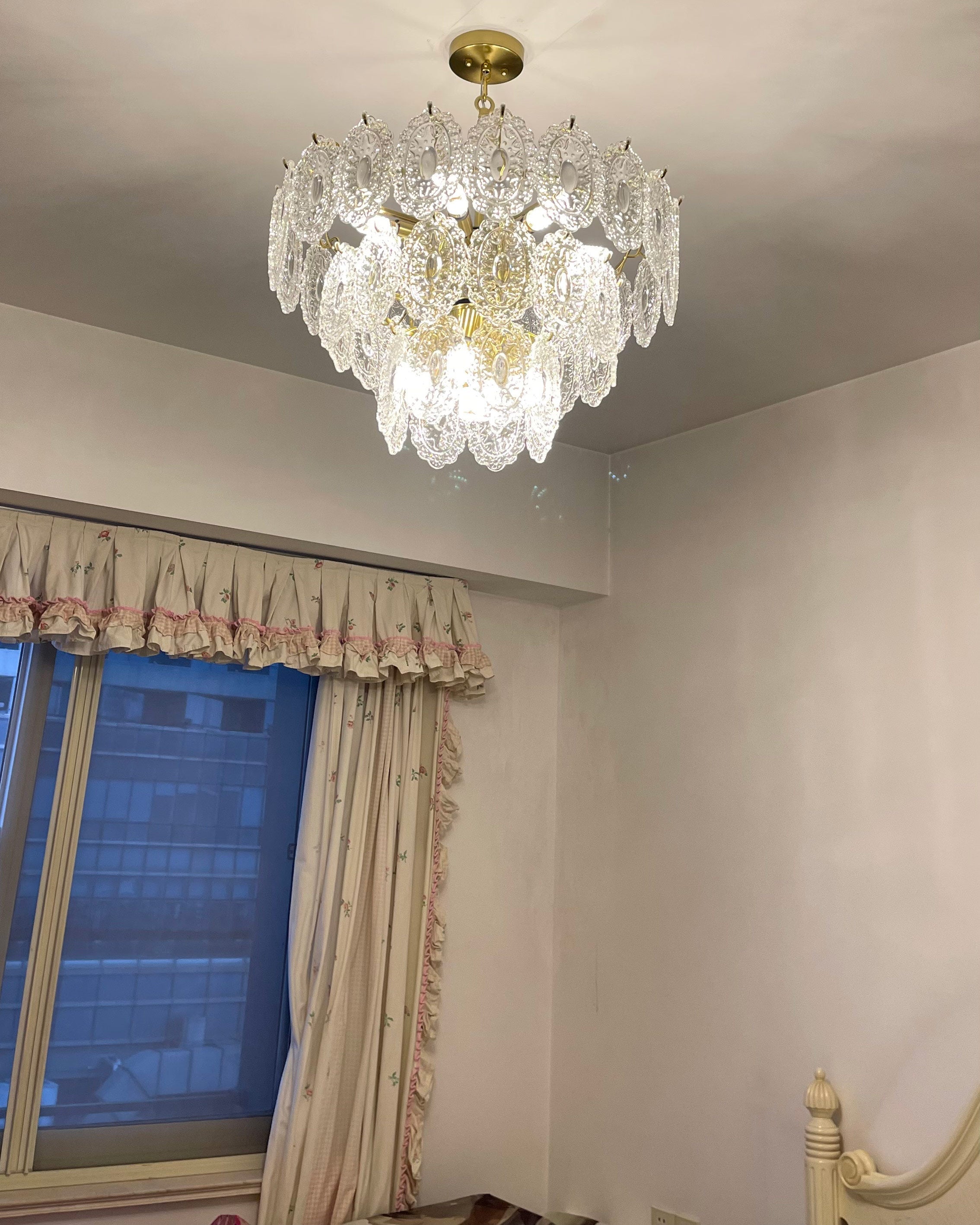 WOMO Tiered Textured Glass Chandelier-WM2208