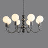 WOMO Glass Globe Black Arm Chandelier-WM2173 thumbnail