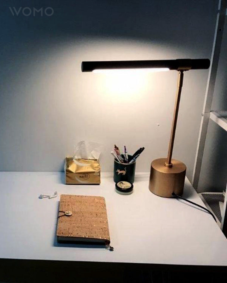 WOMO Walnut-lookalike Cantilever Table Lamp-WM8010