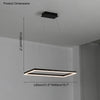 WOMO Black Tiered Rectangular Chandelier-WM2120 thumbnail