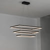 WOMO Black Tiered Rectangular Chandelier-WM2120 thumbnail
