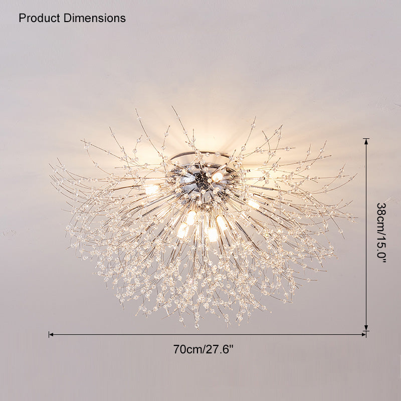 WOMO Dandelion Crystal Flush Mount Ceiling Light-WM1014