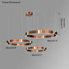 WOMO Black/Gold Ring Led Chandelier-WM2009 thumbnail