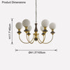 WOMO Swoop Arm Globe Chandelier-WM2378 thumbnail