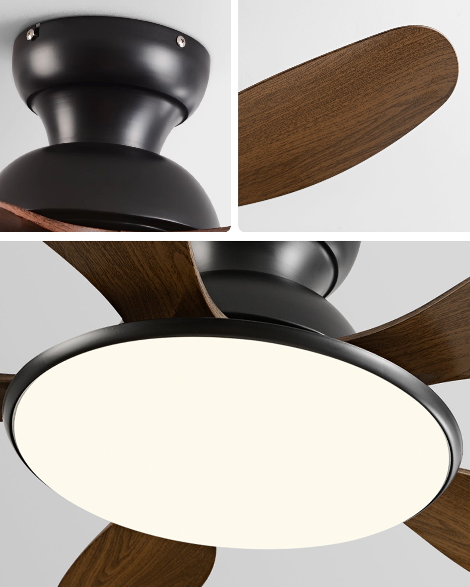 WOMO 5 Blade Low Profile Ceiling Fan Lamp - WM5194