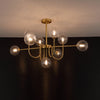 WOMO Glass Globe Brass Arm Chandelier-WM2255 thumbnail