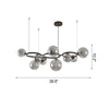 WOMO Colored Glass Ball Chandelier-WM2253 thumbnail