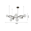 WOMO Colored Glass Ball Chandelier-WM2253 thumbnail