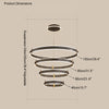 WOMO Tiered Black Rings Chandelier-WM2172 thumbnail