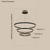 WOMO Tiered Black Rings Chandelier-WM2172 thumbnail