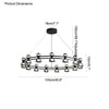 WOMO Modern Pillar Candle Round Chandelier-WM2224 thumbnail