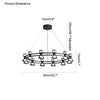 WOMO Modern Pillar Candle Round Chandelier-WM2224 thumbnail