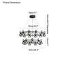 WOMO Modern Pillar Candle Round Chandelier-WM2224 thumbnail