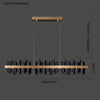WOMO Iceberg Black Gold Linear Chandelier-WM2184 thumbnail