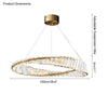 WOMO Möbius Crystal Prism Circular Chandelier-WM2191 thumbnail