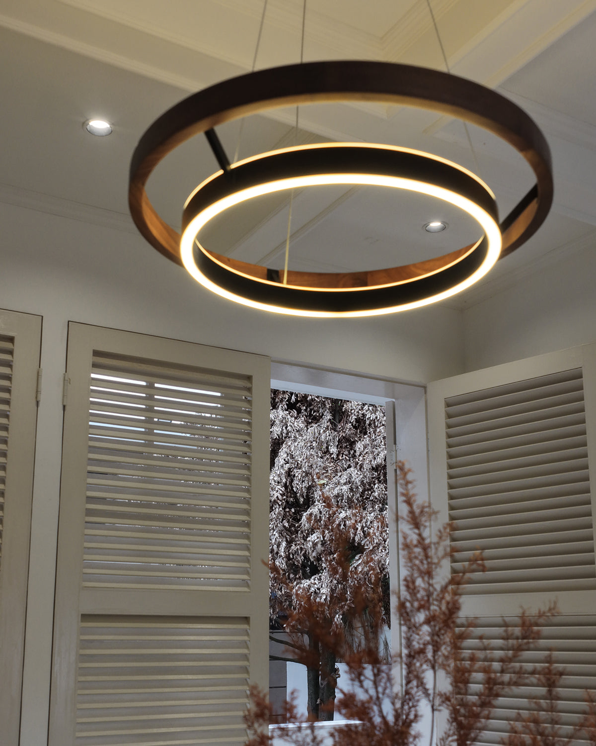 WOMO Circular Led Wood Chandelier-WM2492