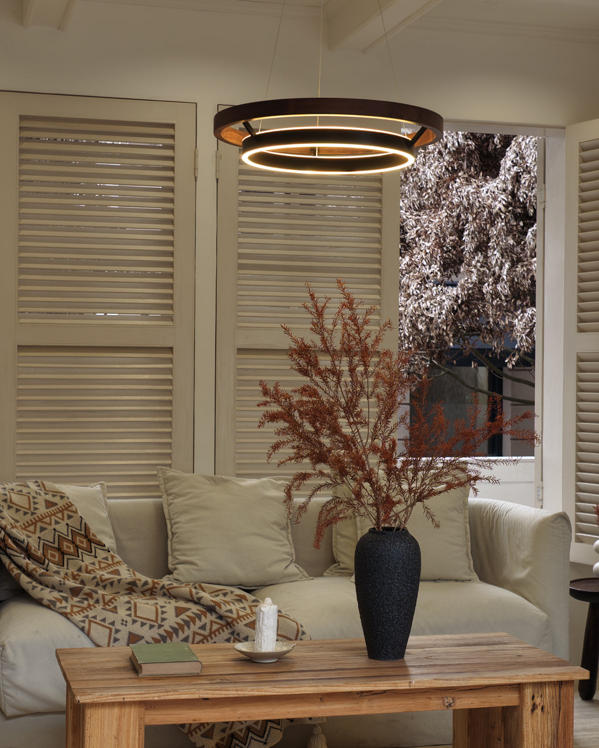 WOMO Circular Led Wood Chandelier-WM2492
