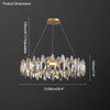 WOMO Smoked Crystal Round Chandelier-WM2187 thumbnail