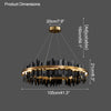WOMO Iceberg Round Black Gold Chandelier-WM2183 thumbnail