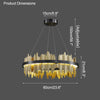 WOMO Iceberg Round Black Gold Chandelier-WM2183 thumbnail