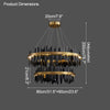 WOMO Iceberg Round Black Gold Chandelier-WM2183 thumbnail