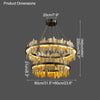 WOMO Iceberg Round Black Gold Chandelier-WM2183 thumbnail