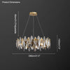 WOMO Smoked Crystal Round Chandelier-WM2187 thumbnail